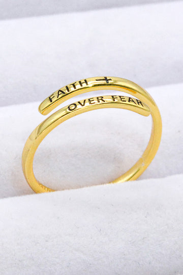 FAITH OVER FEAR Bypass Ring  Rings- Doll Fits