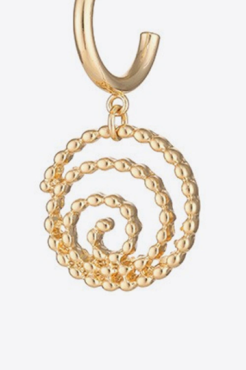 18K Gold-Plated Alloy Spiral Earrings  Earrings- Doll Fits