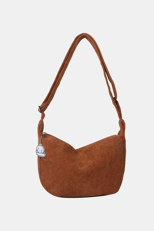 Large Corduroy Shoulder Bag  Handbags- Doll Fits