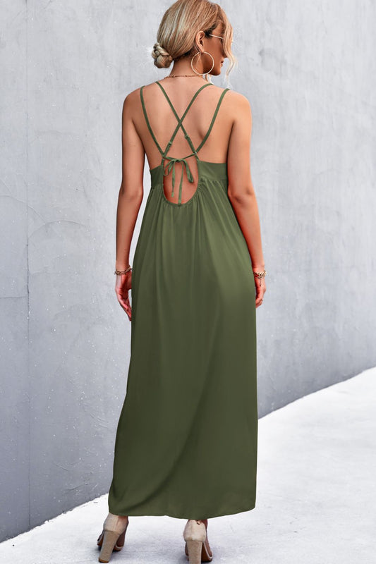 Double Strap Tie Back Dress  Dresses- Doll Fits