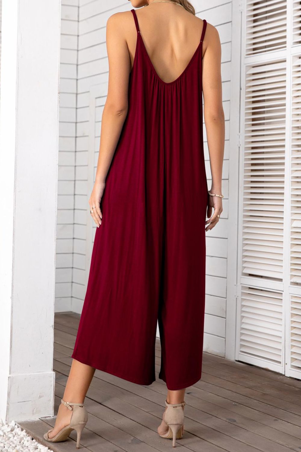 Spaghetti Strap Scoop Neck Jumpsuit  Jumpsuits & Rompers- Doll Fits