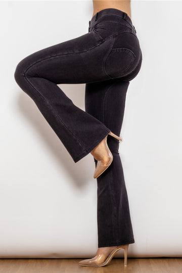 Buttoned Flare Jeans  Pants- Doll Fits