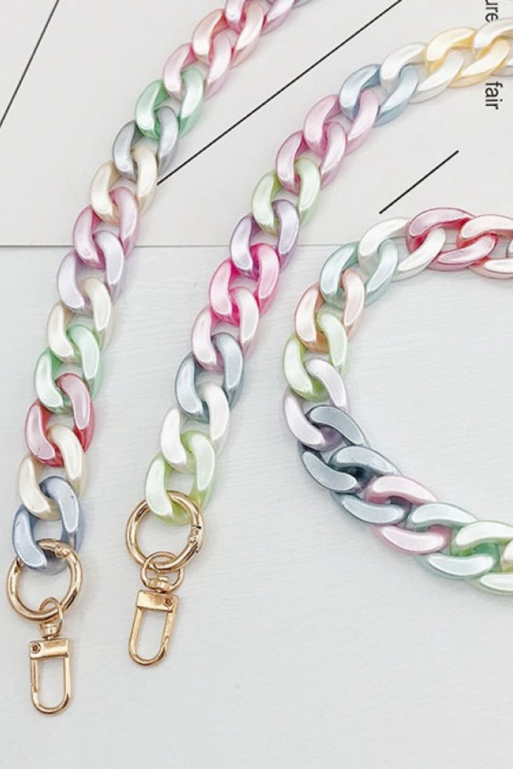Resin Crossbody Chain  - Doll Fits