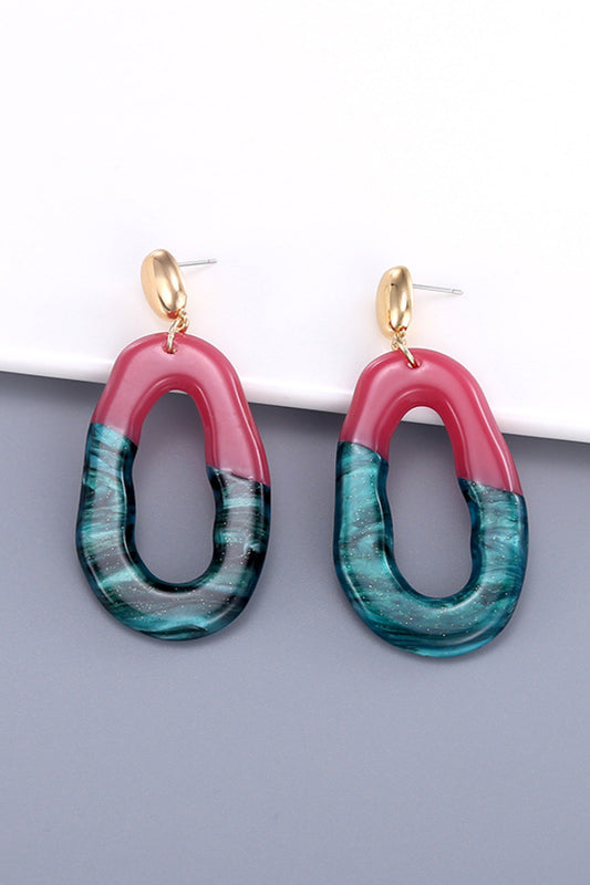 Contrast Geometric Drop Earrings  Earrings- Doll Fits