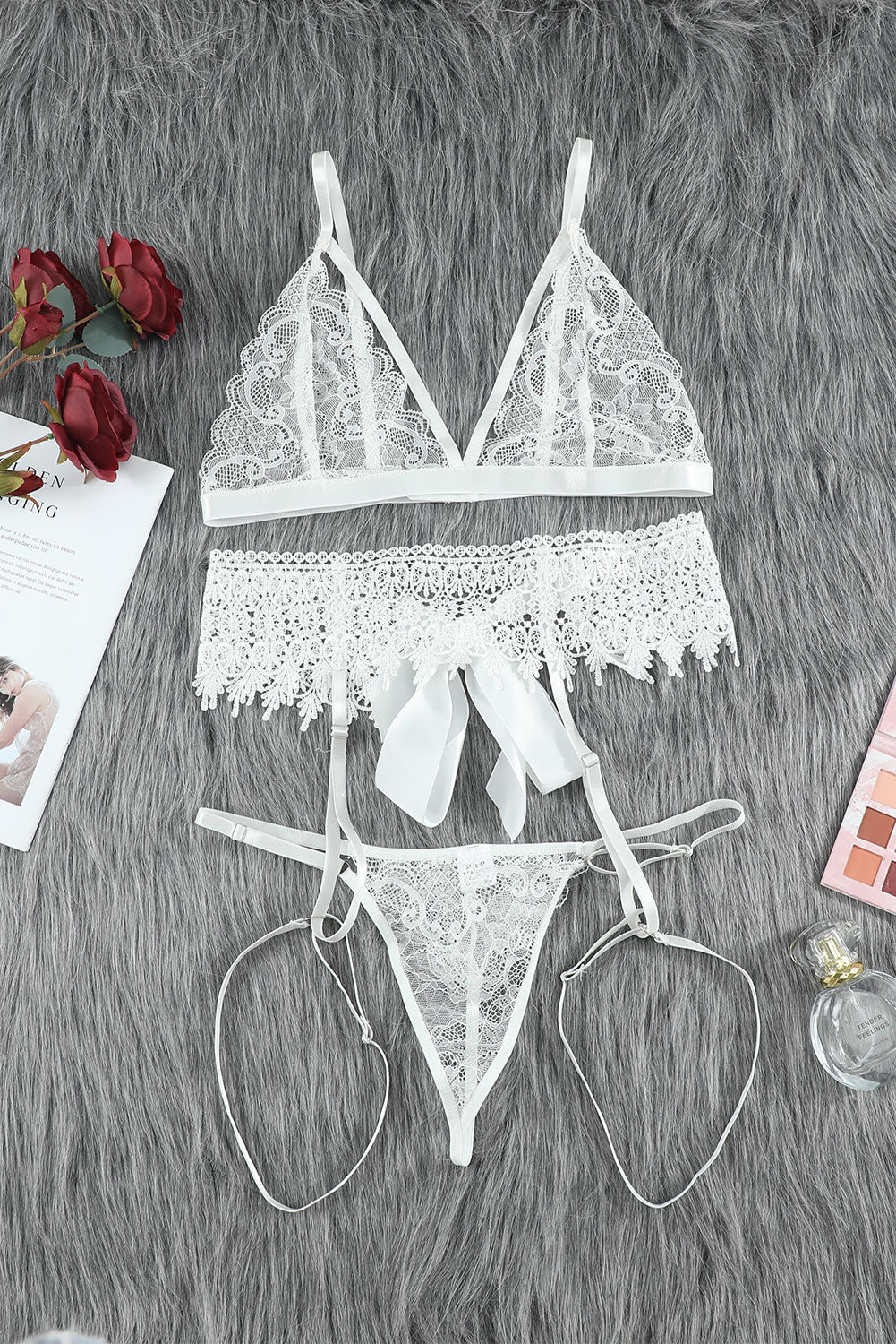 Lace Lingerie Three-Piece Set  Lingerie- Doll Fits