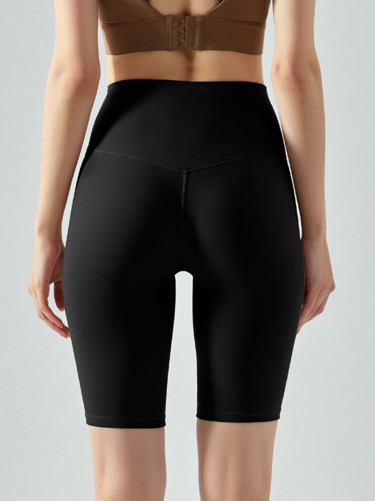 Wide Waistband Slim Fits Sports Shorts  - Doll Fits