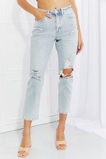Vervet by Flying Monkey Stand Out Full Size Distressed Cropped Jeans  Pants- Doll Fits