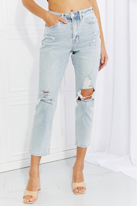 Vervet by Flying Monkey Stand Out Full Size Distressed Cropped Jeans  Pants- Doll Fits