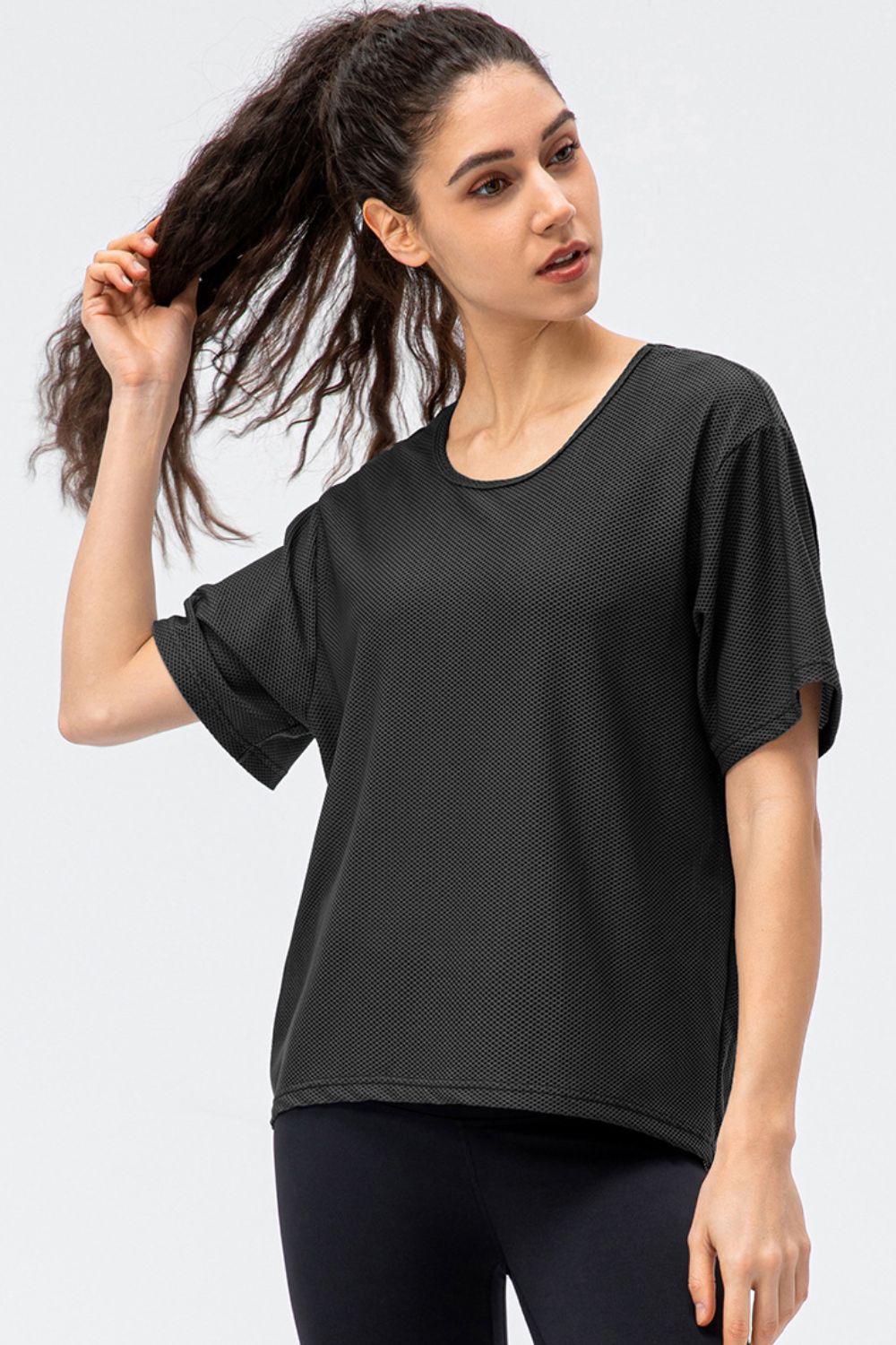 Round Neck Short Sleeve Active Tee  - Doll Fits