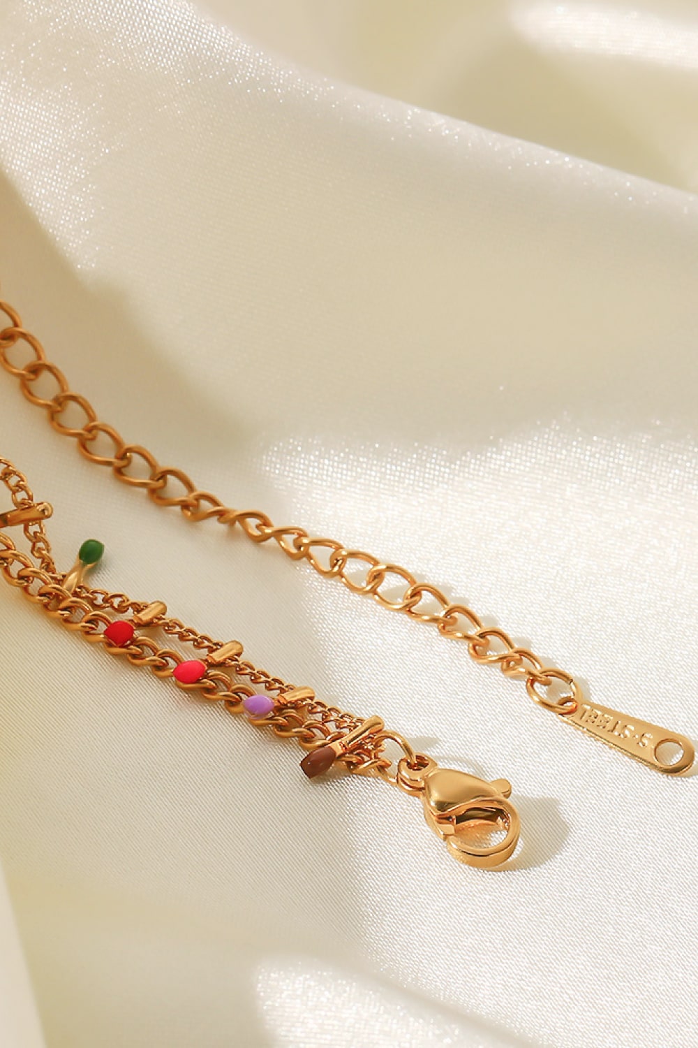 18K Gold-Plated Double-Layered Stainless Steel Necklace  Necklaces- Doll Fits