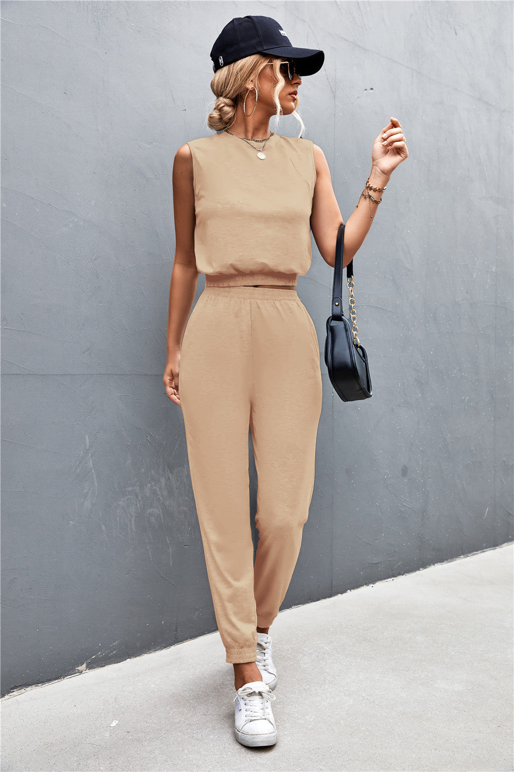 Sleeveless Top and Joggers Set  Outfit Sets- Doll Fits