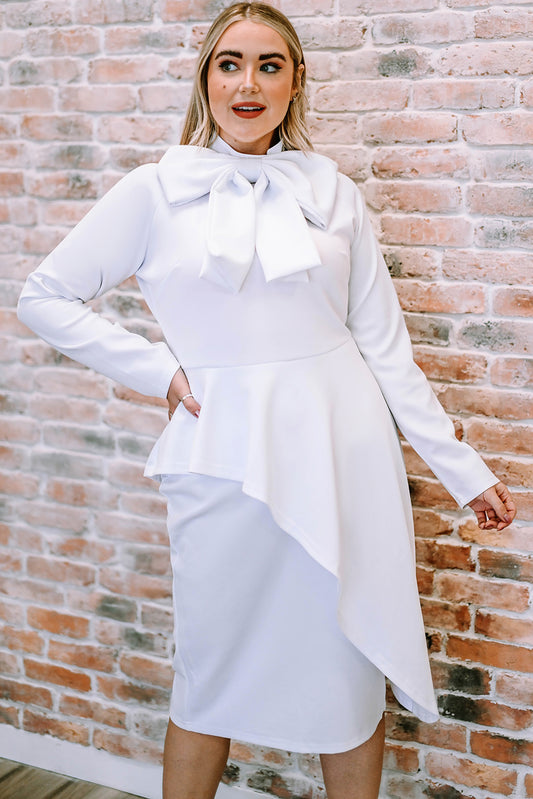 Bow Detail Long Sleeve Dress  Dresses- Doll Fits