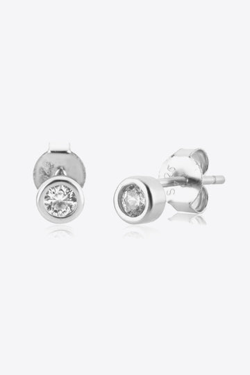 Minimalist Zircon 925 Sterling Silver Earrings  Earrings- Doll Fits