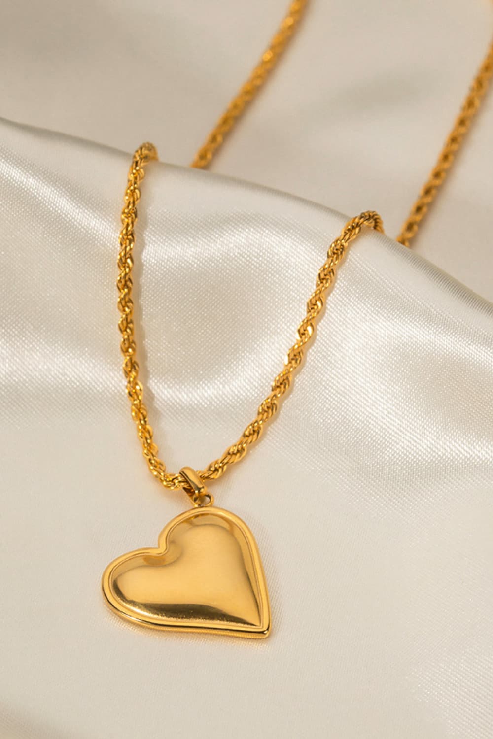Heart Pendant Copper Necklace  Necklaces- Doll Fits