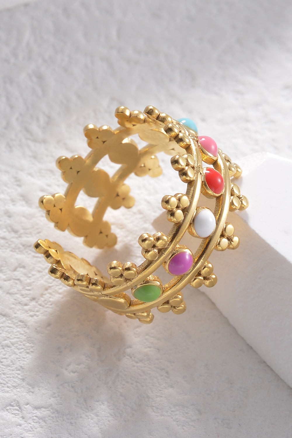 18K Gold Plated Open Ring  Rings- Doll Fits