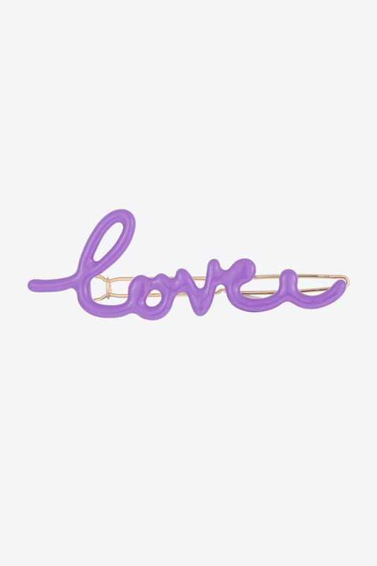 LOVE Alloy Barrette  - Doll Fits