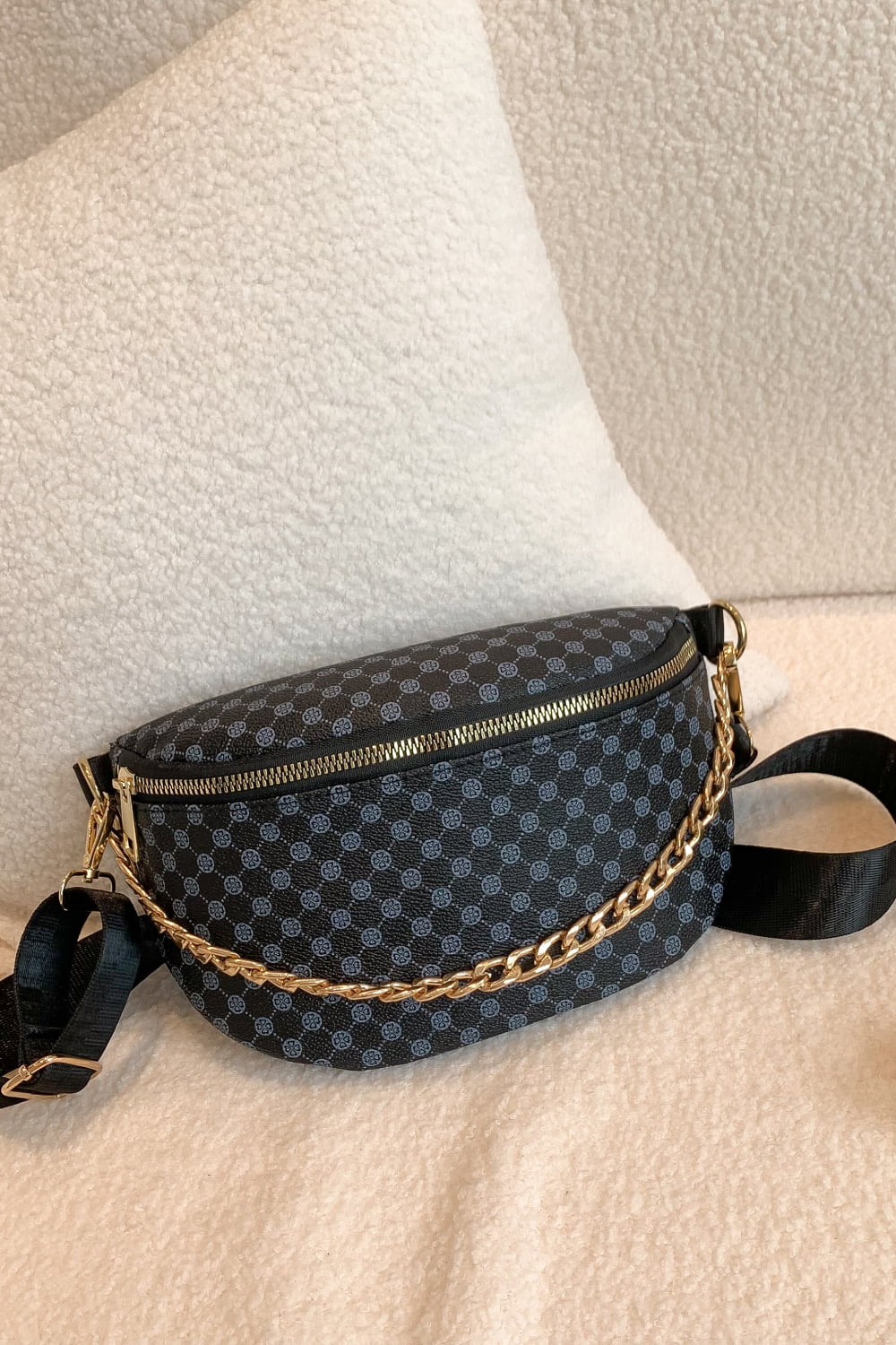 Printed PU Leather Sling Bag  - Doll Fits