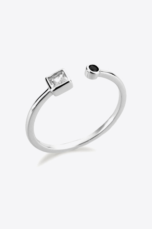 Zircon 925 Sterling Silver Open Ring  Rings- Doll Fits