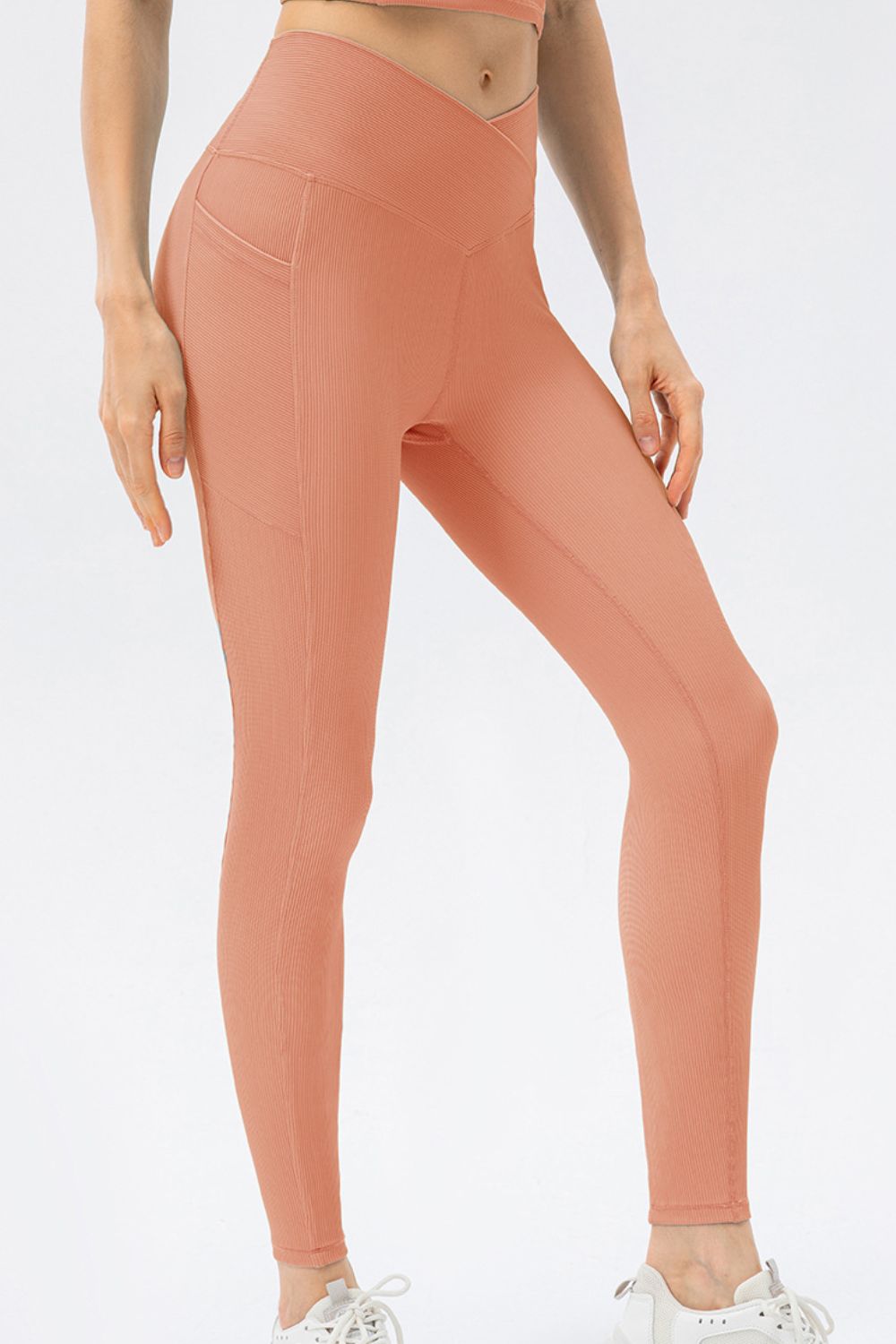 V Shape Waistband Slim Fit Long Sports Pants  - Doll Fits
