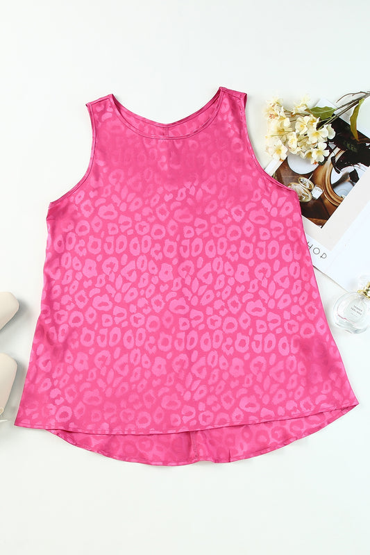 Sweet Days Leopard Round Neck Tank  Shirts & Tops- Doll Fits