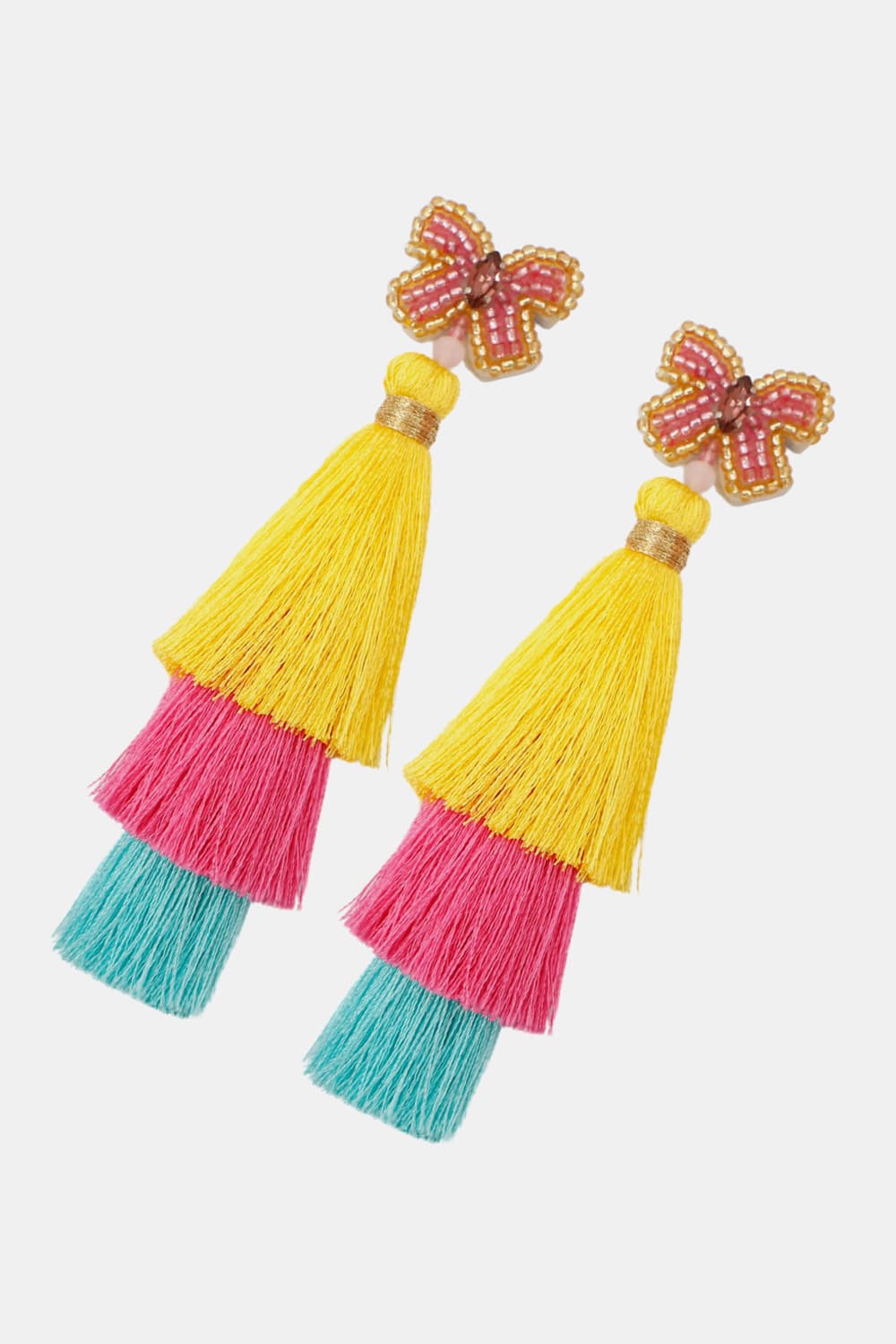Triple-Layer Tassel Dangle Earrings  Earrings- Doll Fits