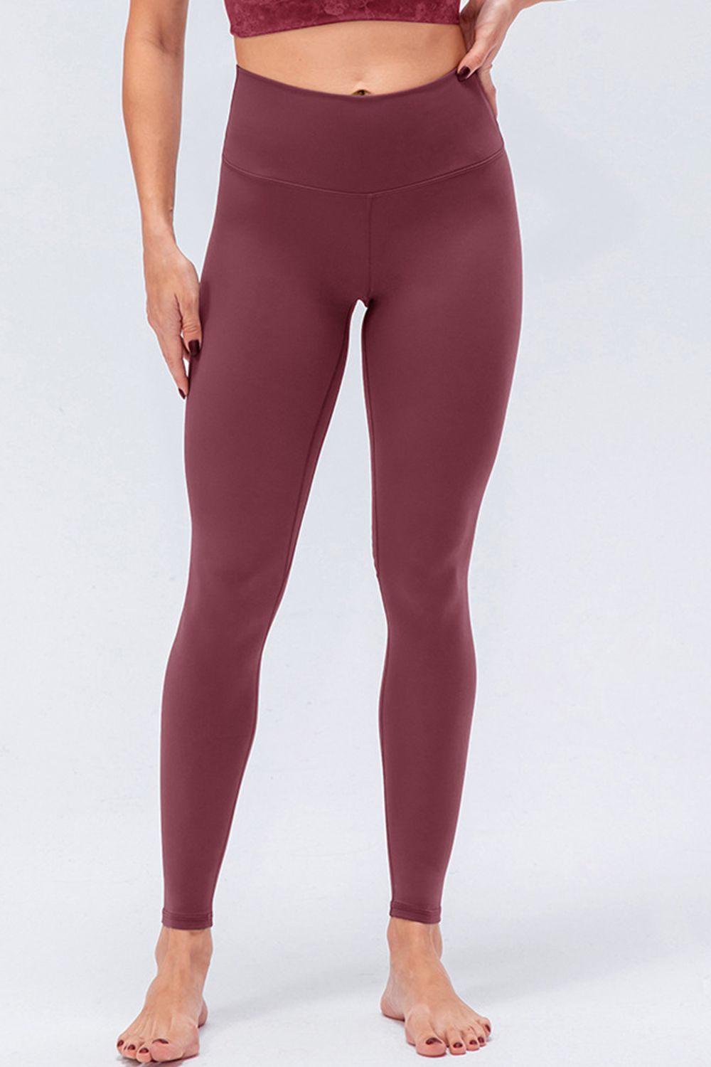 Wide Waistband Slim Fit Active Leggings  Activewear- Doll Fits