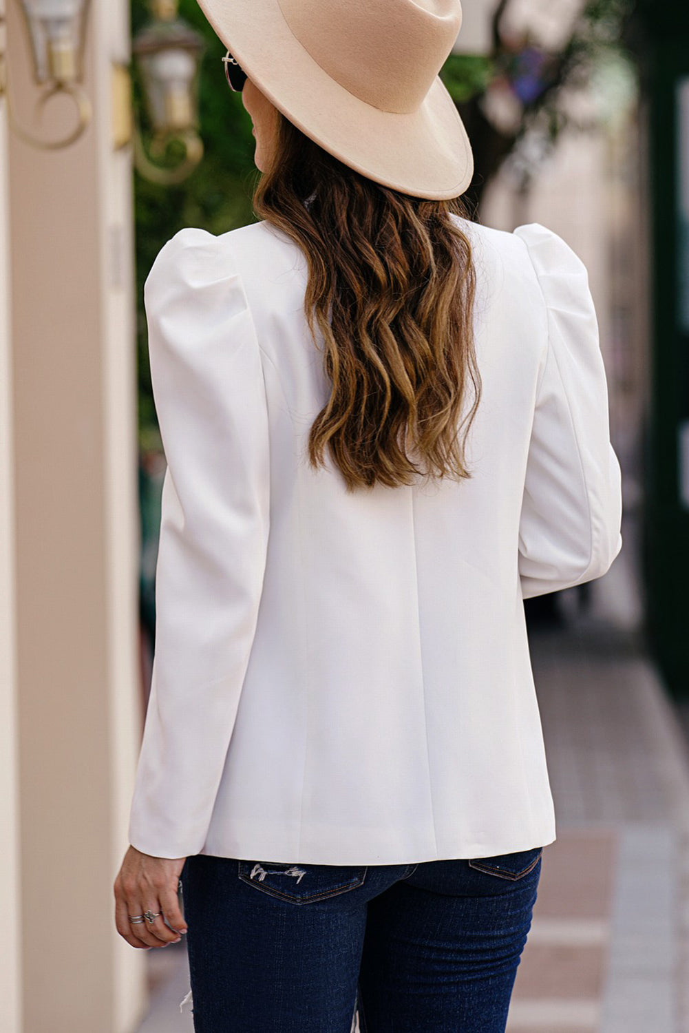 Puff Sleeve Shawl Collar Blazer  Coats & Jackets- Doll Fits