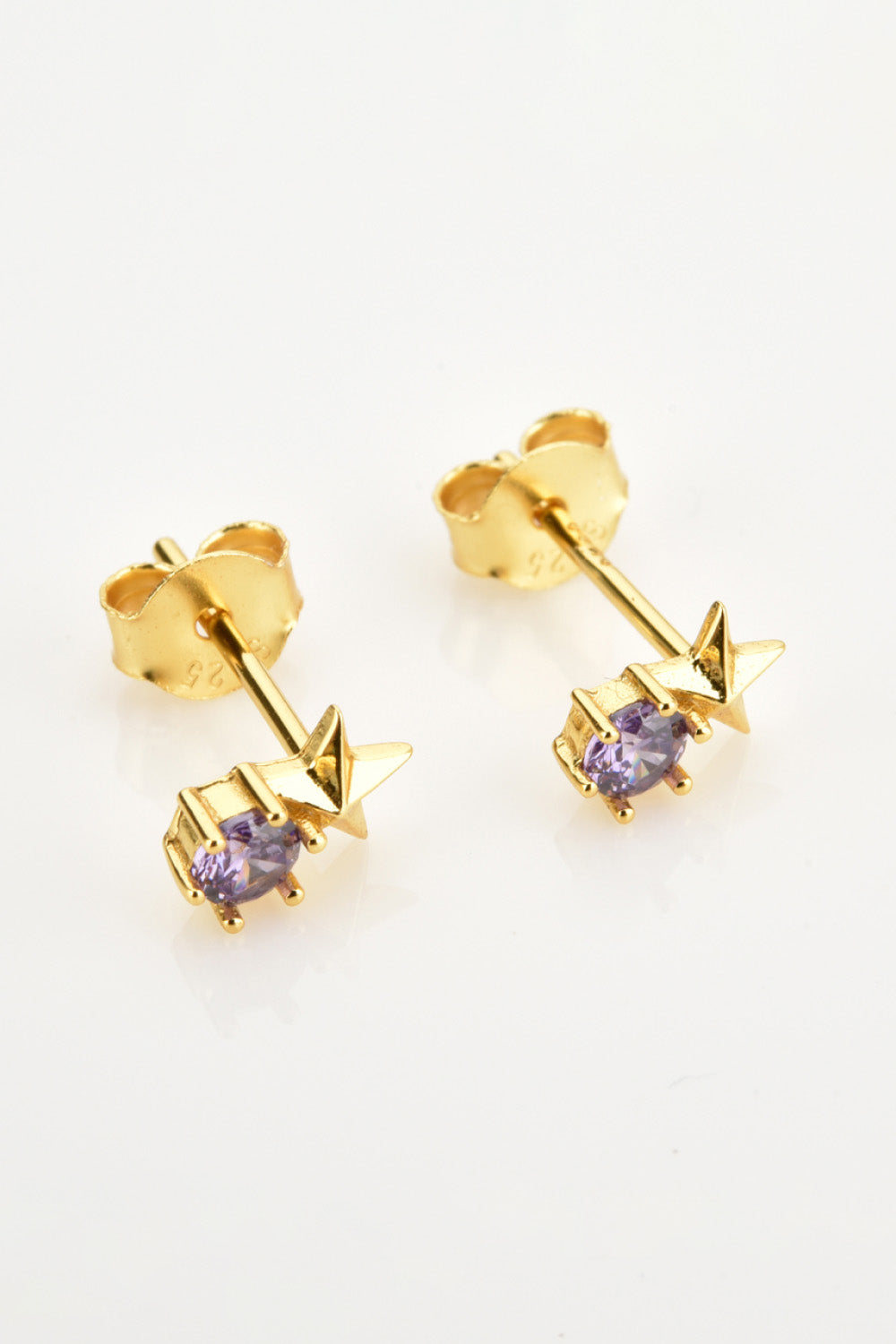 Zircon Star Stud Earrings  Earrings- Doll Fits