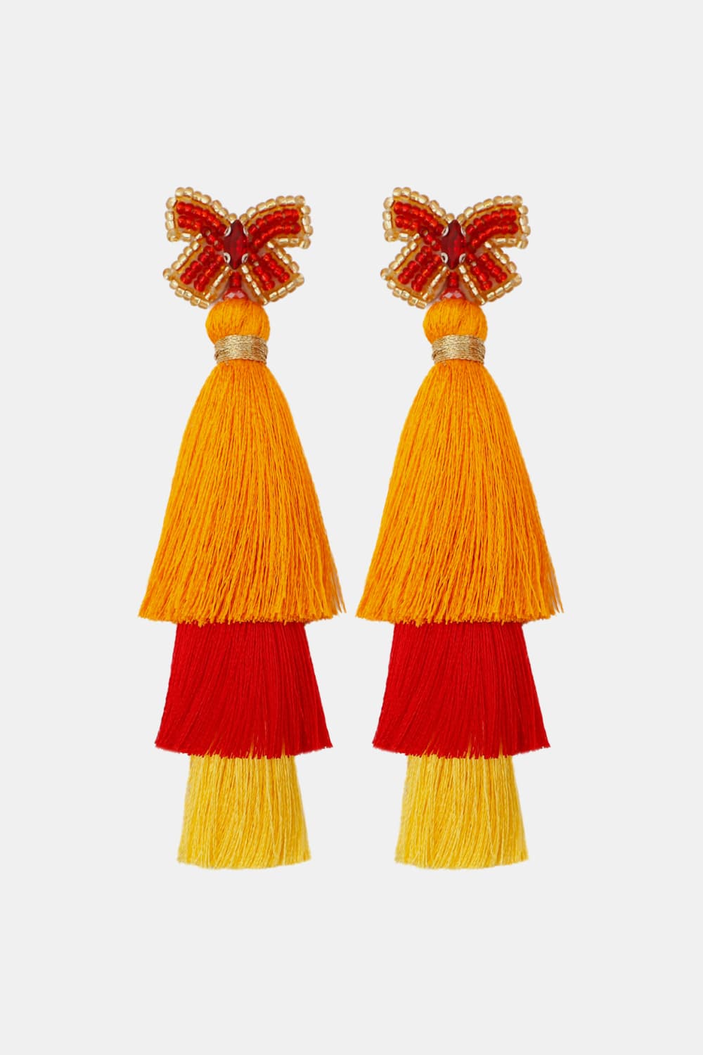 Triple-Layer Tassel Dangle Earrings  Earrings- Doll Fits