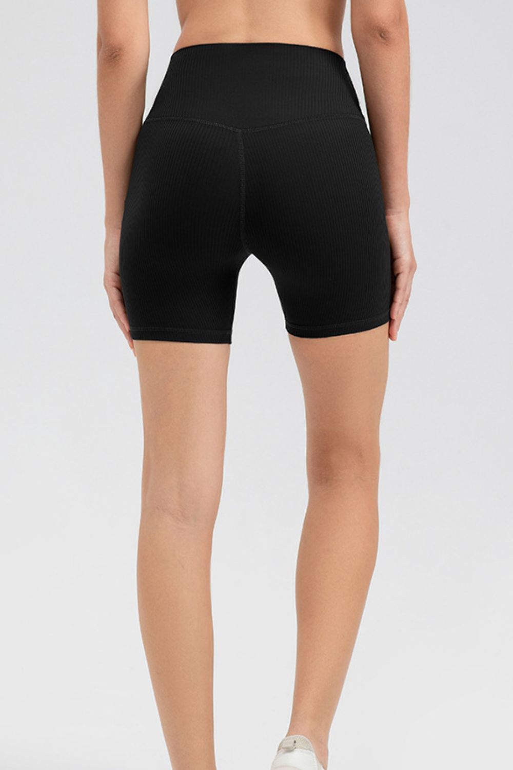Wide Waistband Slim Fit Sports Shorts  Activewear- Doll Fits