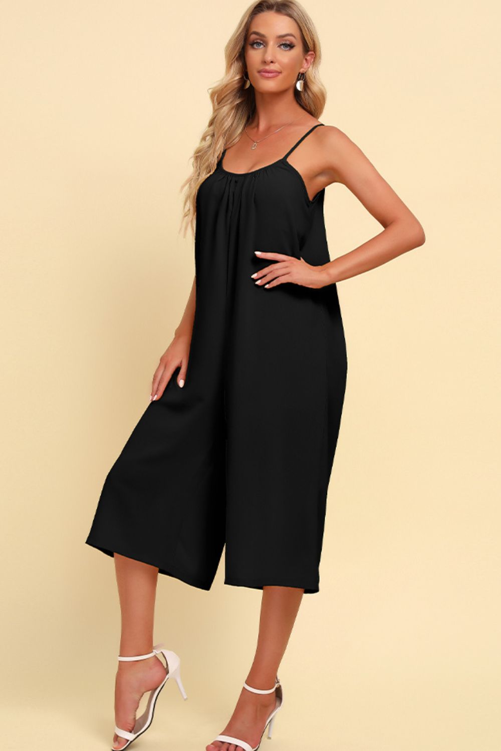 Spaghetti Strap Scoop Neck Jumpsuit  Jumpsuits & Rompers- Doll Fits