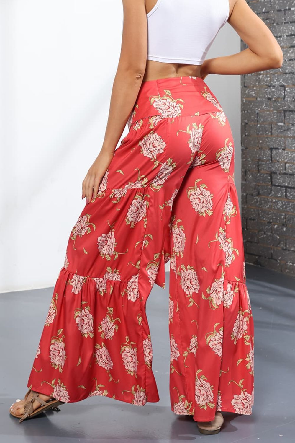 Printed High-Rise Tied Culottes  - Doll Fits