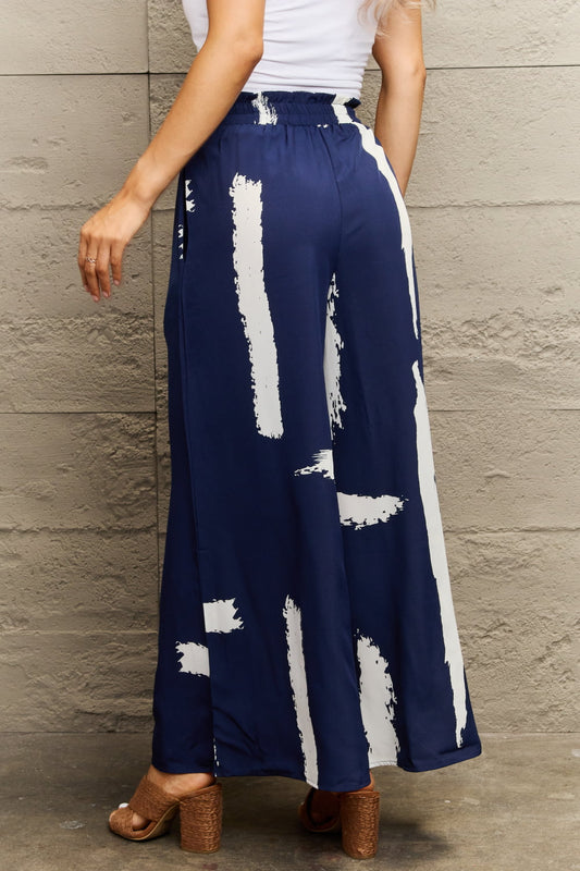 Printed Wide Leg Long Pants  - Doll Fits