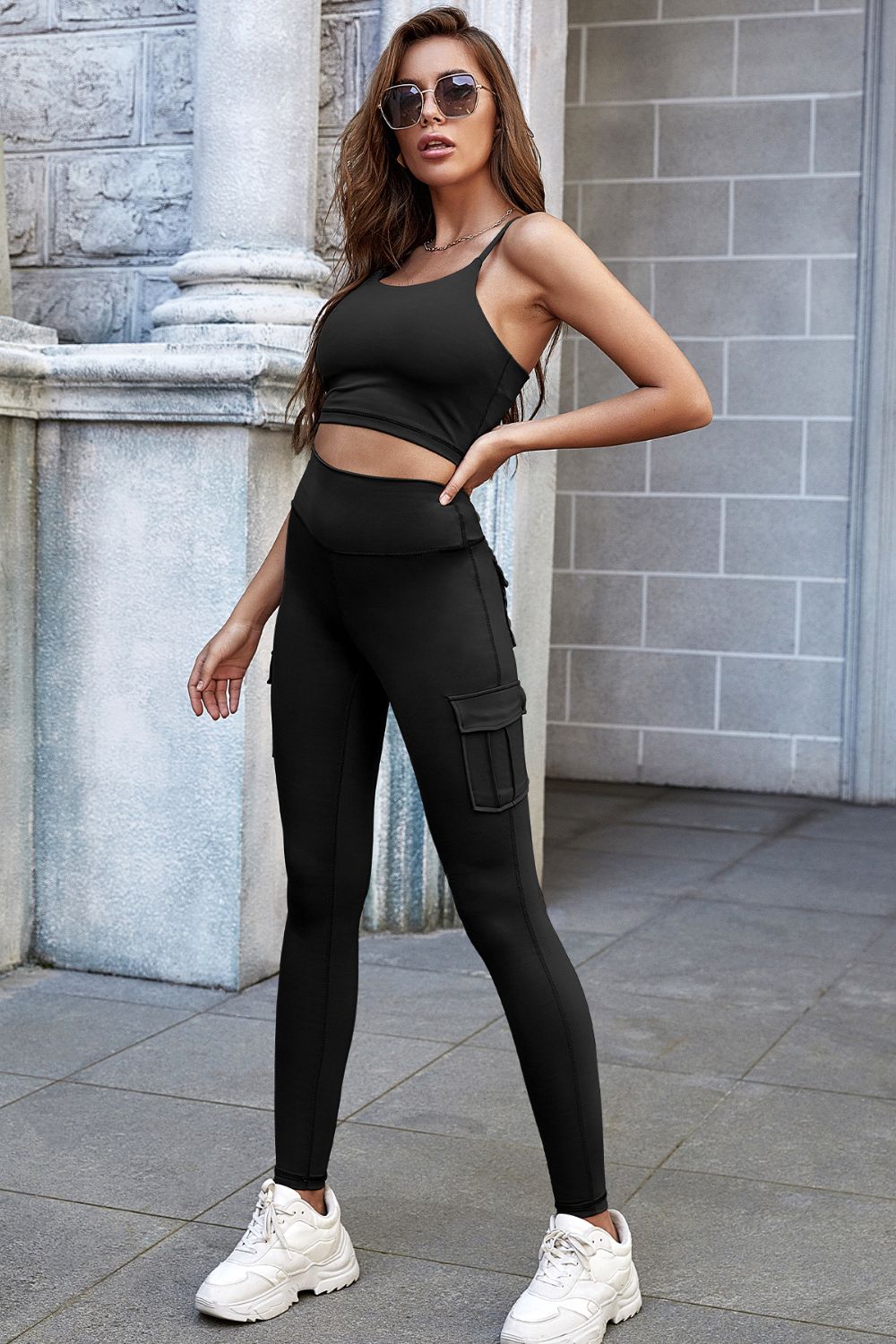High Waist Leggings with Pockets  Activewear- Doll Fits