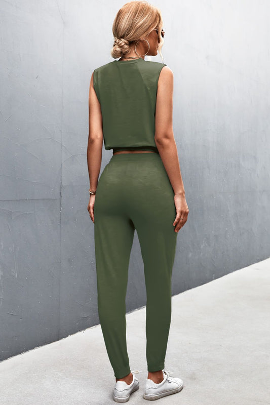 Sleeveless Top and Joggers Set  Outfit Sets- Doll Fits
