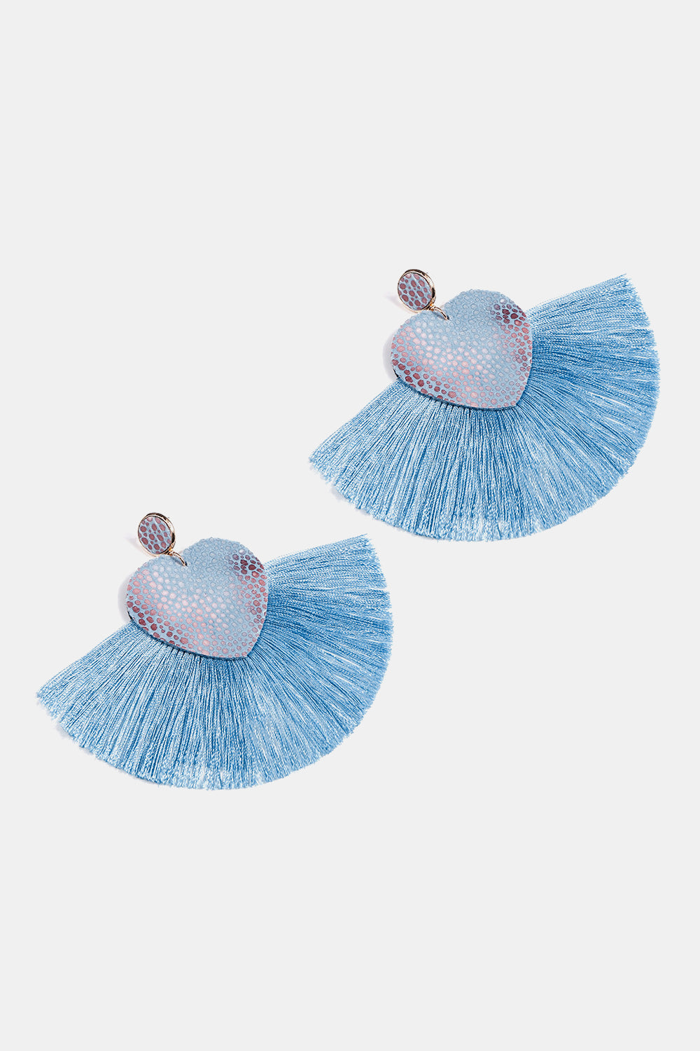 Heart Shape Fringed Dangle Earrings  Earrings- Doll Fits