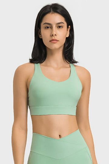 Breathable Crisscross Back Sports Bra  Activewear- Doll Fits