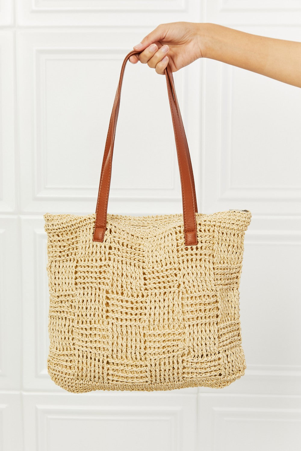 Fame Picnic Date Straw Tote Bag  Handbags- Doll Fits