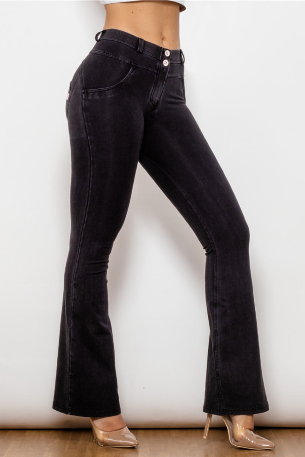 Buttoned Flare Jeans  Pants- Doll Fits