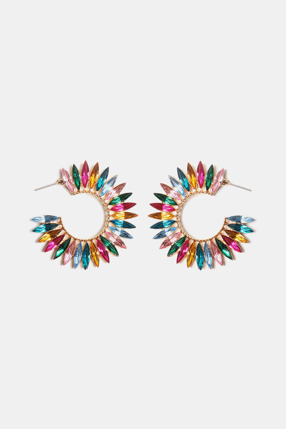 Zinc Alloy Acrylic C-Hoop Earrings  Earrings- Doll Fits