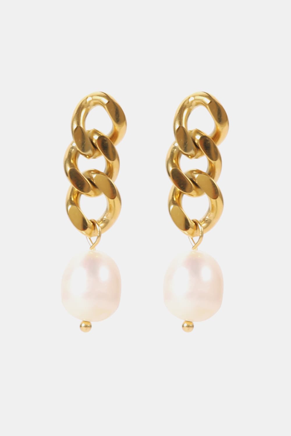 Stainless Steel Pearl Earrings  Earrings- Doll Fits