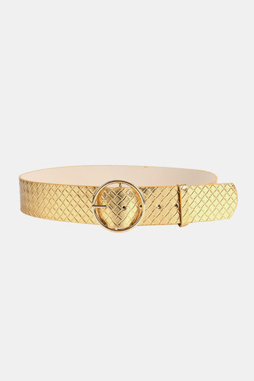 PU Leather Circle Shape Buckle Belt  - Doll Fits