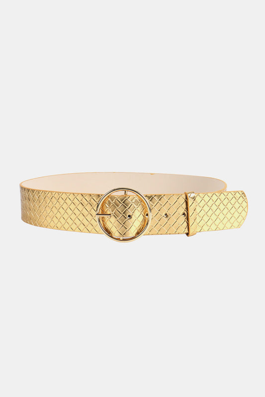 PU Leather Circle Shape Buckle Belt  - Doll Fits