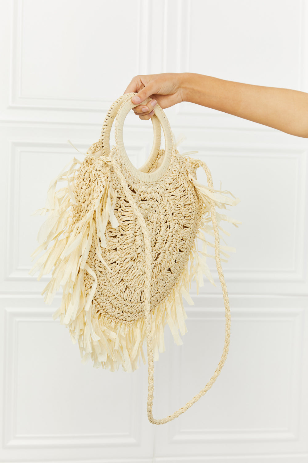 Fame Found My Paradise Straw Handbag  Handbags- Doll Fits