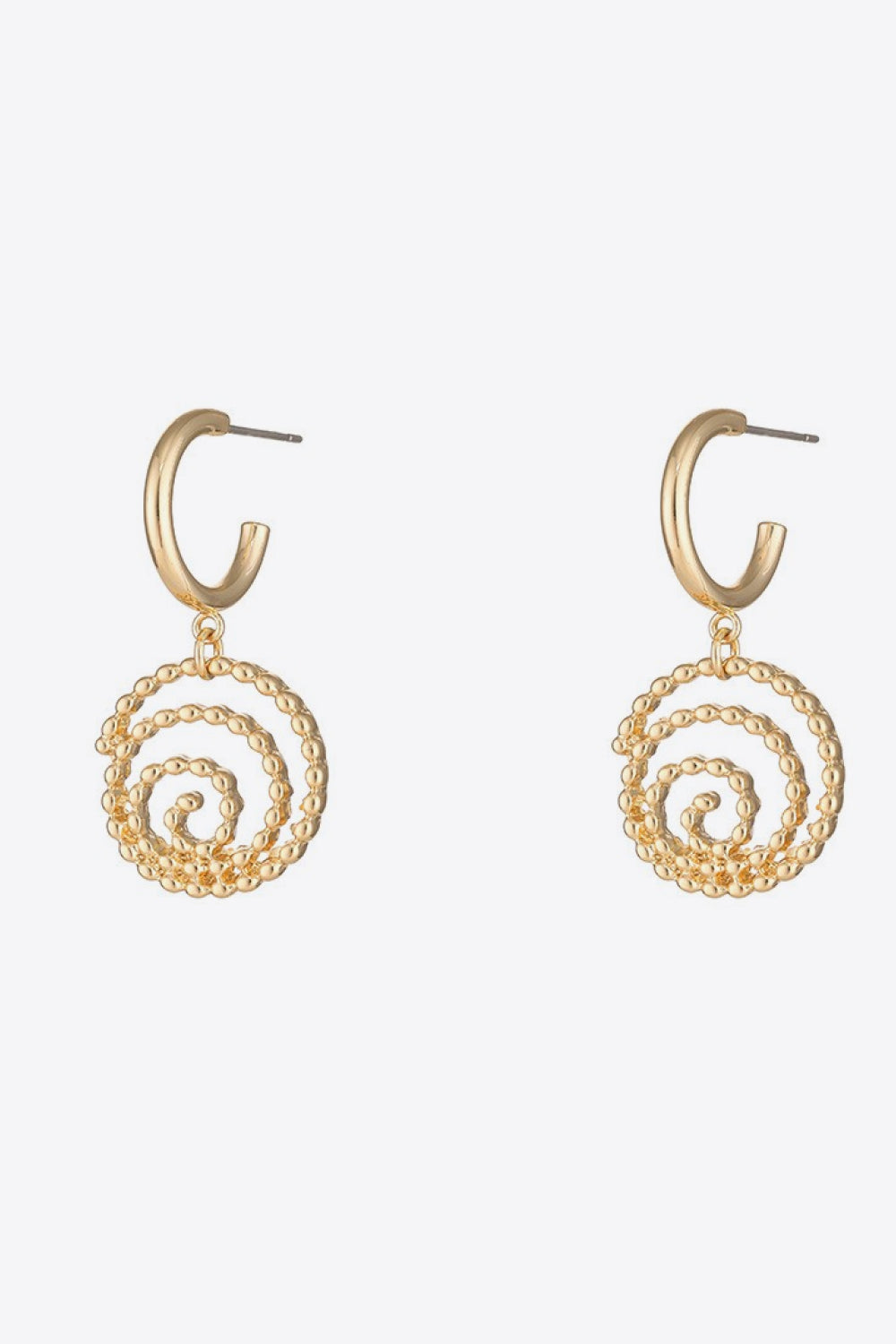 18K Gold-Plated Alloy Spiral Earrings  Earrings- Doll Fits