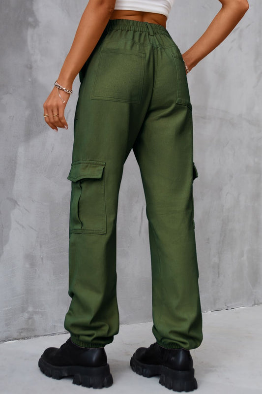 Buttoned High Waist Jeans with Pockets  - Doll Fits