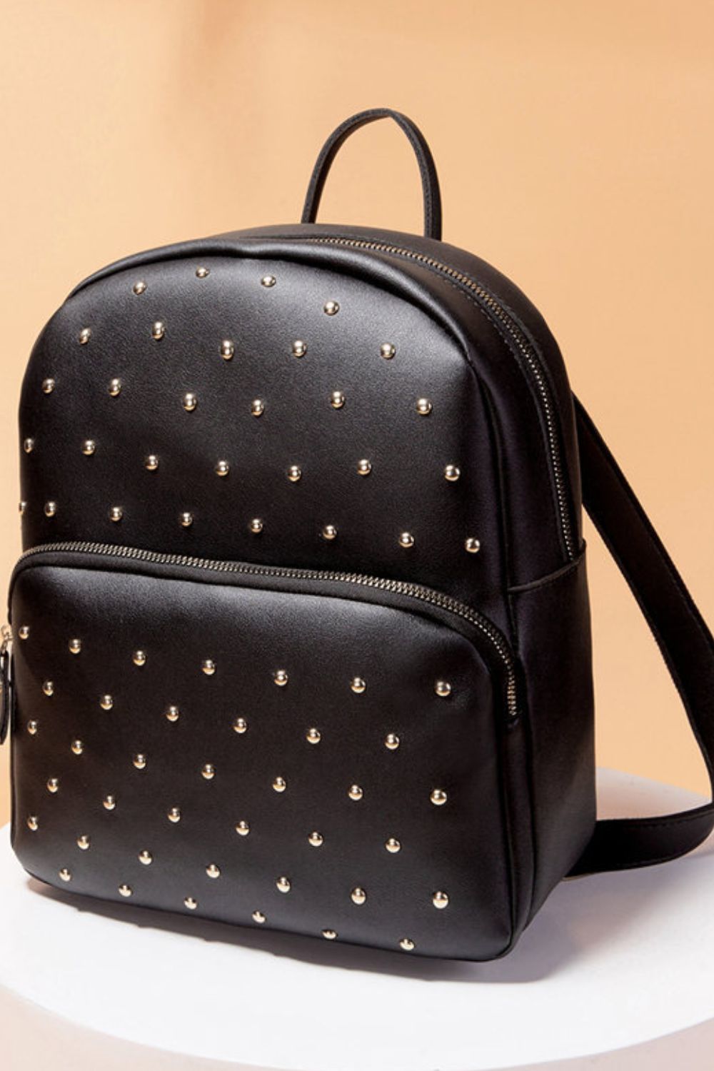 Studded PU Leather Backpack  Handbags- Doll Fits