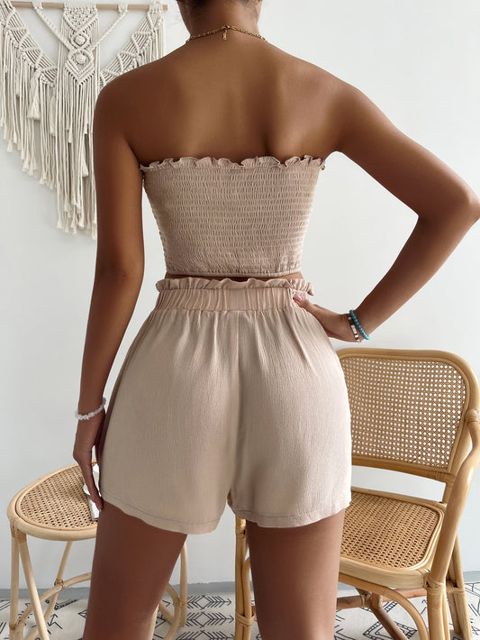 Sweetheart Neck Tube Top and Shorts Set  - Doll Fits