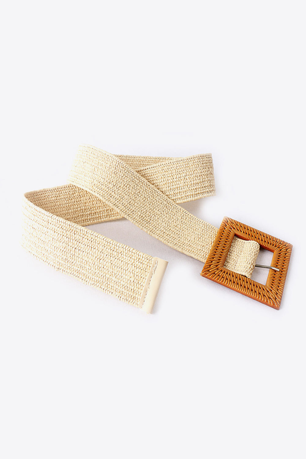 Square Buckle Elastic Braid Belt  Belts- Doll Fits