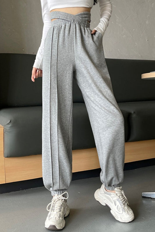 Crisscross Long Sweatpants  - Doll Fits